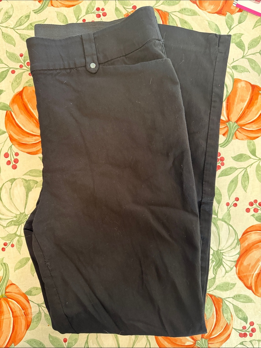 Womens Black Stretch Slim Pants